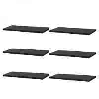 Kit 6 Prateleiras 40 x 15cm Preta Suporte Invisível - 1