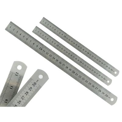 Kit 3 Réguas Metal Leve Aço Inoxidável 30cm