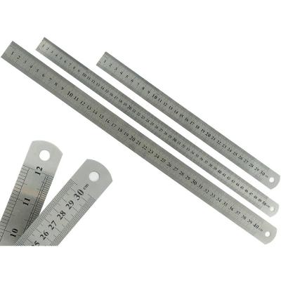 Kit 3 Réguas Metal Leve Aço Inoxidável 30 40 e 50cm