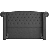 Cabeceira Cama Box King Com Tachas 195 Cm Sofia P05 Linho Cinza Escuro - Lyam Decor - 5