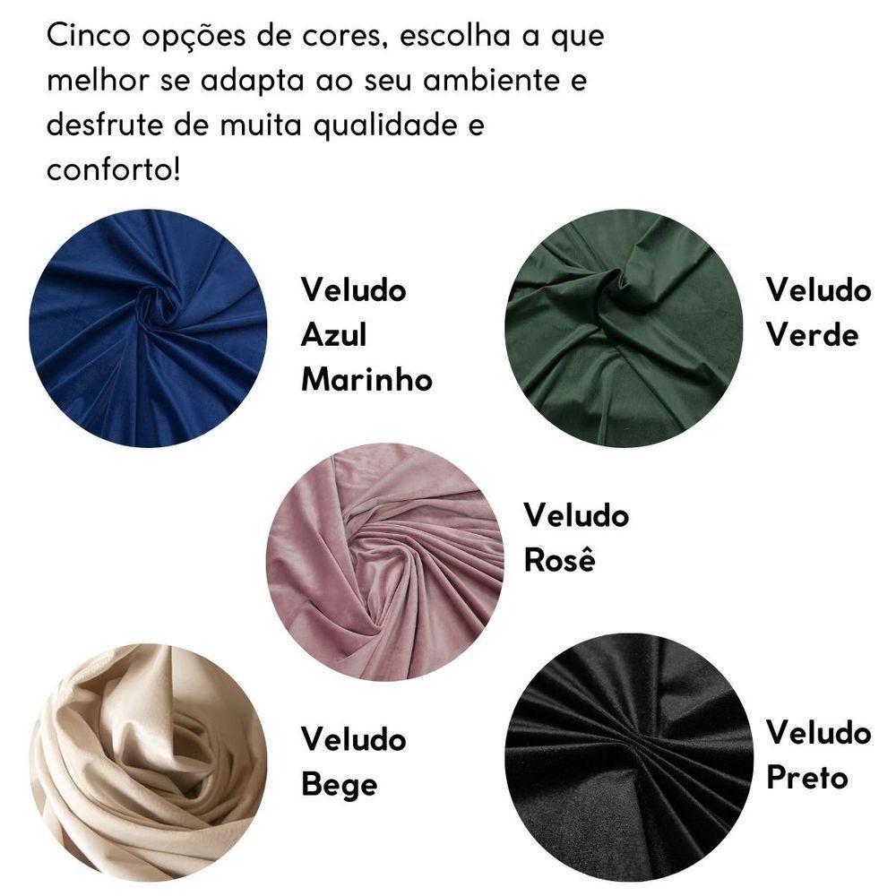 Cabeceira Estofada Iluminação Led Cama Box Solteiro 90 Cm Cor:veludo Bege - 9