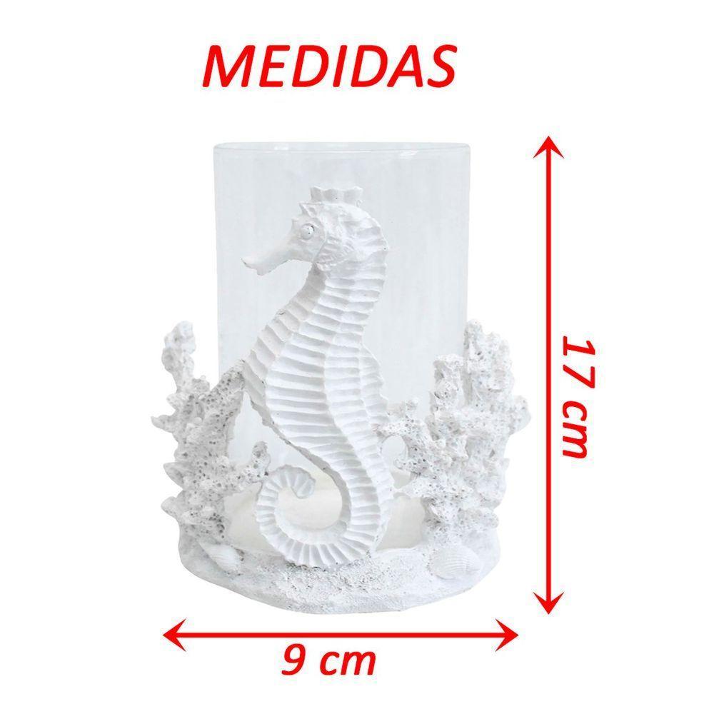 Enfeite Porta Velas De Resina Design Decorativo 17cm X 9cm - 2