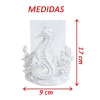 Enfeite Porta Velas De Resina Design Decorativo 17cm X 9cm - 2