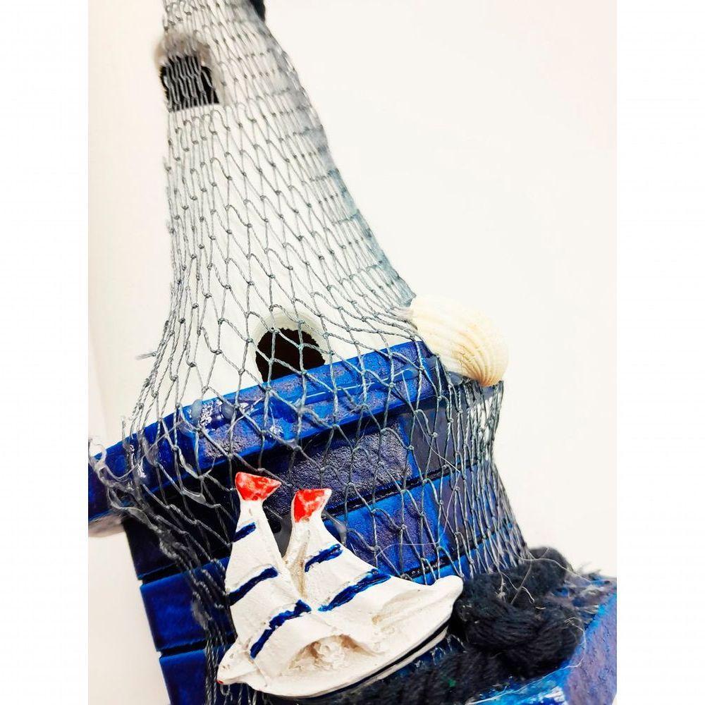 Farol Enfeite Decorativo Náutico Marítimo A 30 Cm Multicor - 4