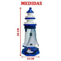 Farol Enfeite Decorativo Náutico Marítimo A 30 Cm Multicor - 2