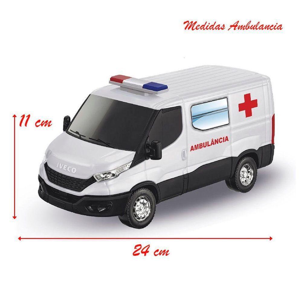 Kit Brinquedo Furgão Van Resgate Bombeiro Ambulância Iveco - 2