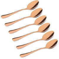 Conjunto Colheres 6pçs Refeição Inox Rose Gold Luxo Rústico - 1