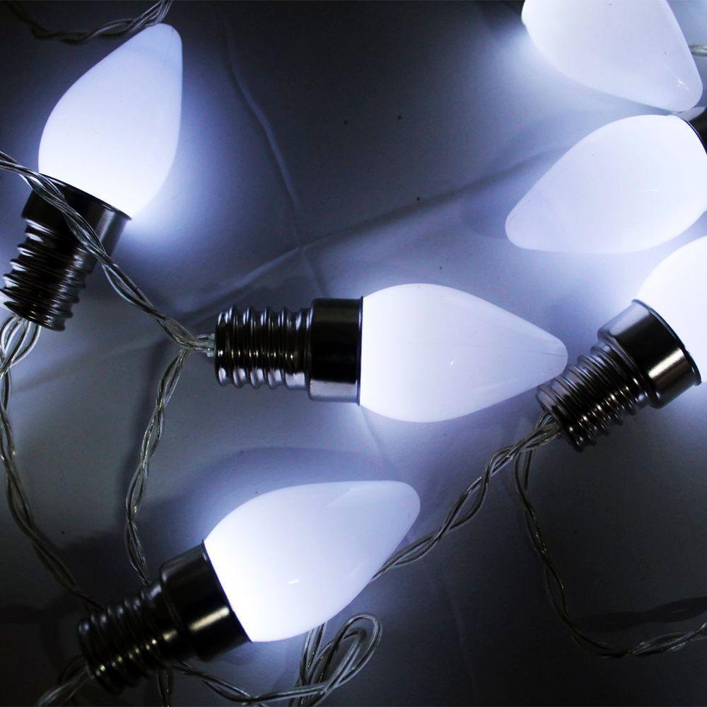 Cordão Luminoso 10 Gotas Leds Enfeite Branco De 2,30 Metros - 5
