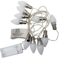 Cordão Luminoso 10 Gotas Leds Enfeite Branco De 2,30 Metros - 2