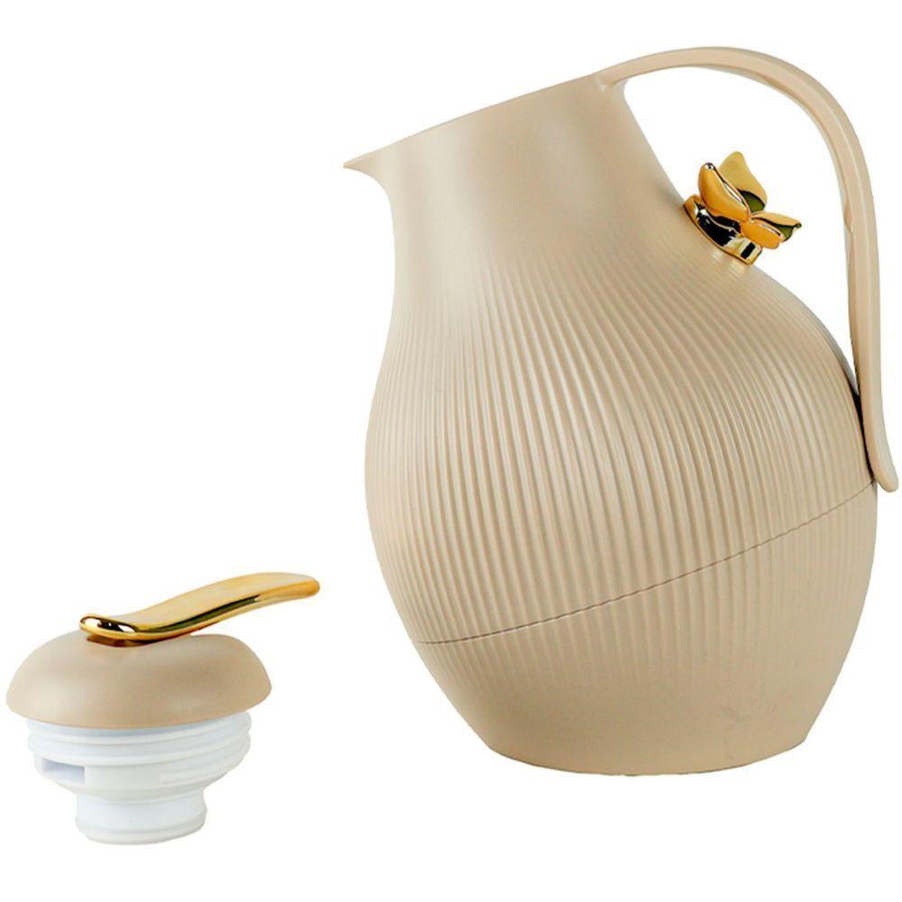 Garrafa Térmica De Mesa Daphne Nude Bege Café Chá Leite 1l - 6