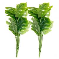 Kit 6 Ramo Planta Artificial Decoração Costela De Adão 43cm - 1