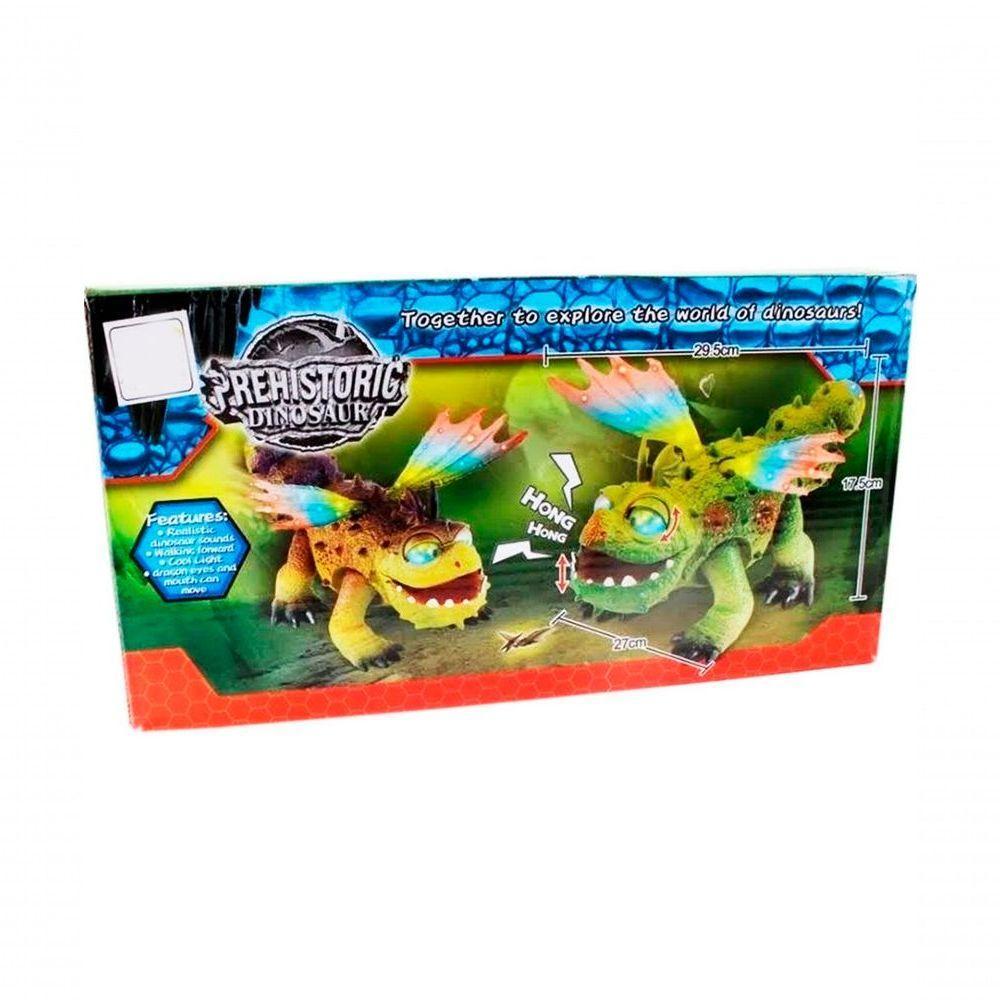 Brinquedo Infantil Dragão Com Luz E Som Movimento Dinossauro - 2
