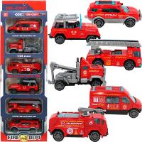 Kit 6 Carrinhos De Brinquedo Bombeiro Miniatura Colecionável