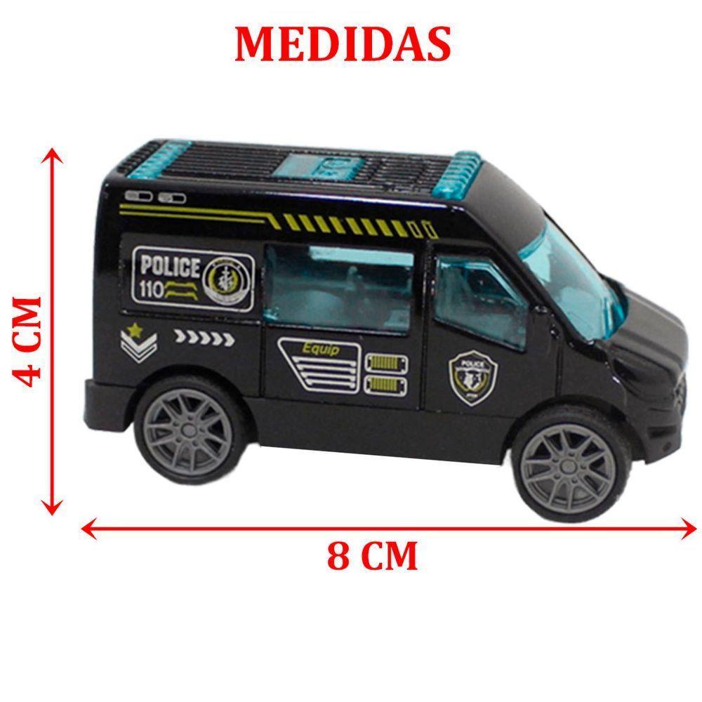 Kit 6 Carrinhos De Brinquedo Polícia Miniatura Colecionável - 2