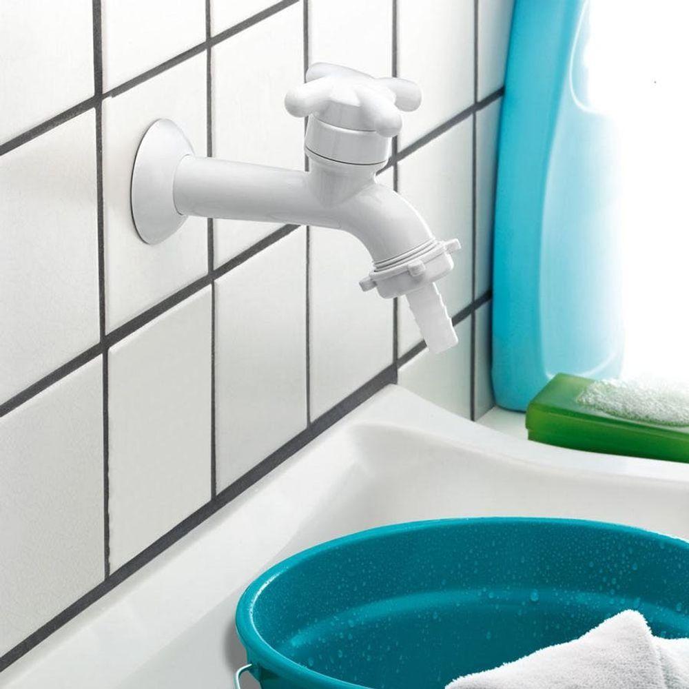 Torneira Para Tanque E Jardim Com Bico União Brio Branco 1-2 - Lorenzetti - 2