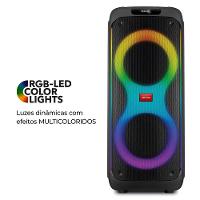 Caixa de Som Party Box AIWA Bluetooth Luzes Multicores AWS-PB-04 Party Box Bivolt