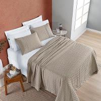 Kit Cobre Leito Colcha Nobre Casal King 3 Peças Micropercal 200 Fios Matelado - Taupe - 3