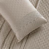 Kit Cobre Leito Colcha Nobre Casal King 3 Peças Micropercal 200 Fios Matelado - Taupe