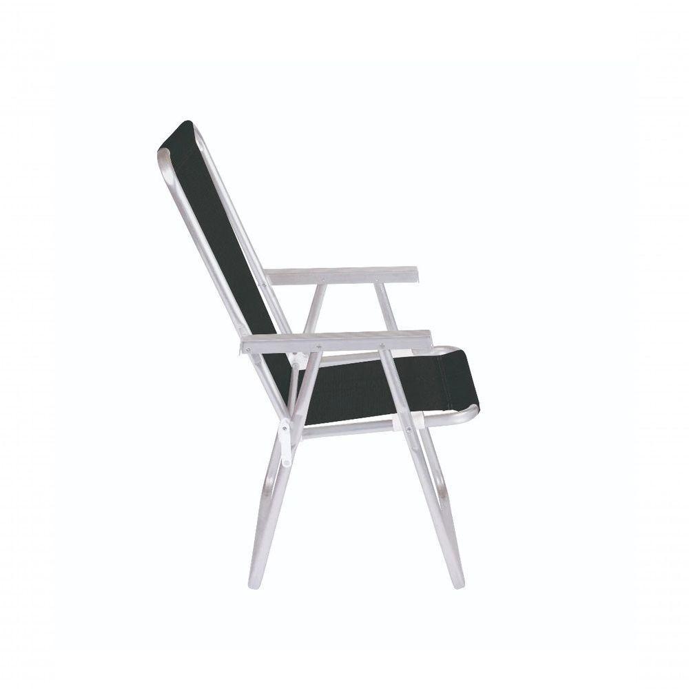 Cadeira Alta Conforto Aluminio Sannet Preta Marinho - Mor - 3