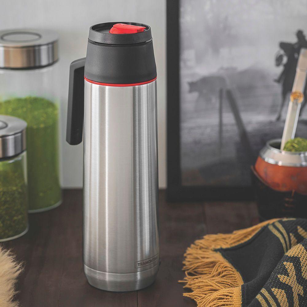 Garrafa Térmica Tramontina Exata 61640400 1l Inox E Preto Inox 61640400 - 4