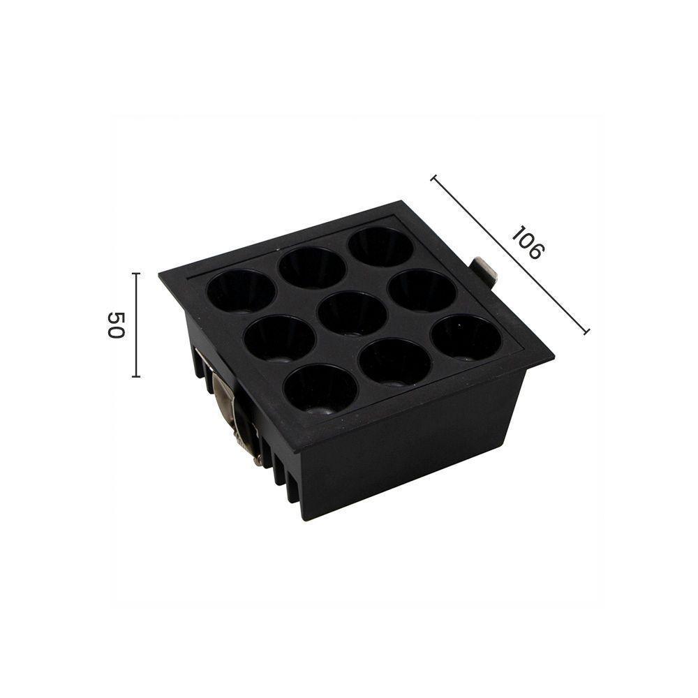 Spot De Embutir Astraled Downlight Ashok Led Alto Irc 90 18w Bivolt Preto 3000k Luz Amarela Dl-7009 - 2