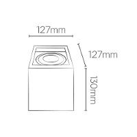 Spot De Sobrepor Boxit Recuado Quadrado Save Energy Par 20 E27 Bivolt Preto Se-385.2561 - 2