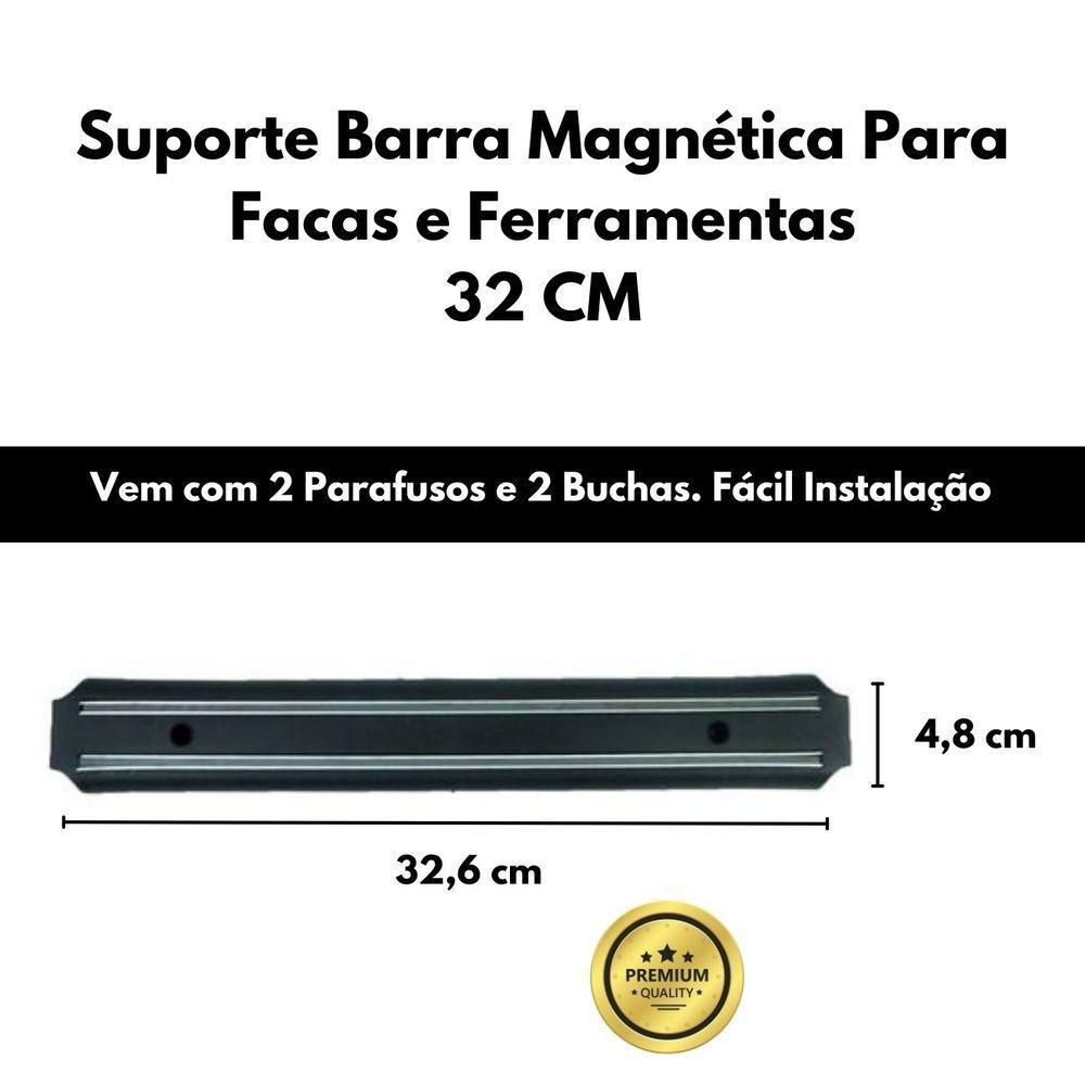 Barra Magnética Imã Suporte Para Facas Ferramentas 33 Cm - 8