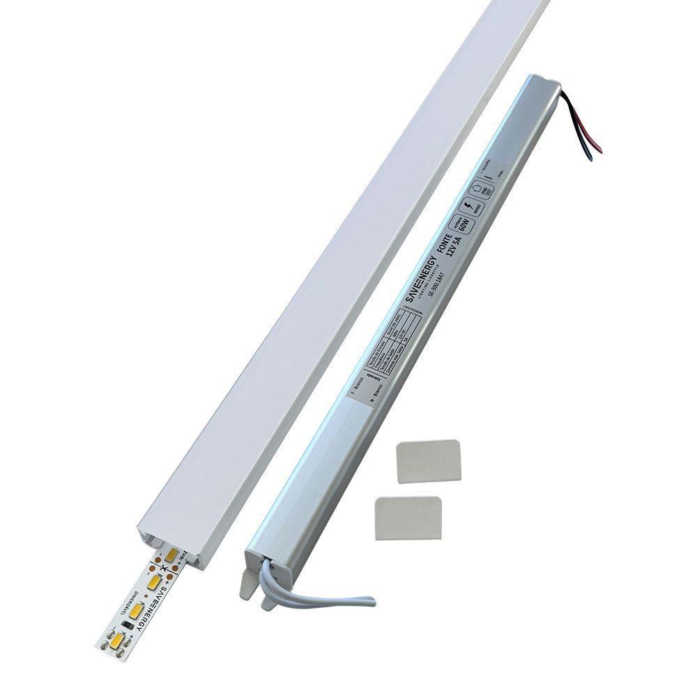Perfil De Led De Sobrepor Save Energy Lls Flex Ii 2 Metros Led 5700k Branco - 3