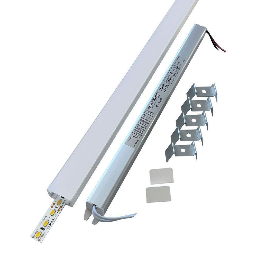 Perfil De Led De Embutir No Frame Save Energy Lls Flex Ii 2 Metros Led 4000k Branco - 3