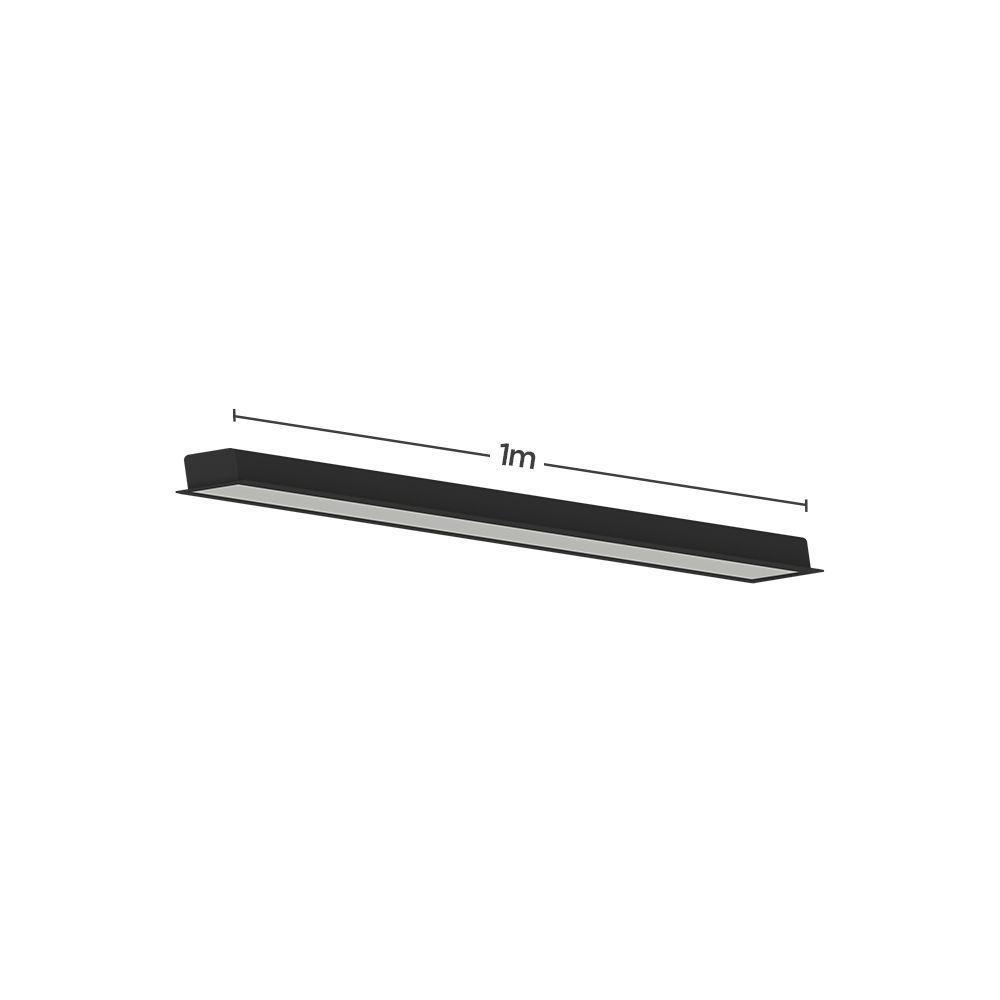 Perfil De Led De Embutir Save Energy Lls Flex Ii 1 Metro Led 5700k Preto - 2