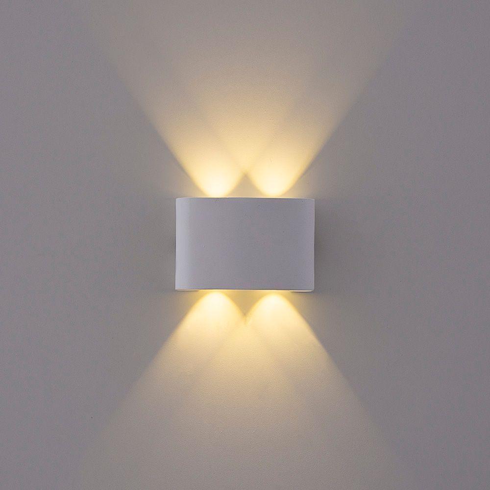 Arandela Nordecor Ranne 12w Led Bivolt Branco 3000k Luz Amarela 2214 - 3
