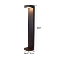 Luminária De Jardim Nordecor Elon 6490 60cm Led 5w Bivolt Preto 3000k Luz Amarela Preto 6490 - 2
