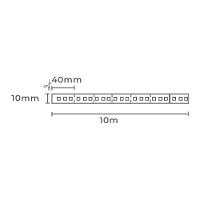 Fita De Led Nordecor Com 10 Metros 156leds-m 14,4w 24v 2700k Luz Amarela 7133 - 2