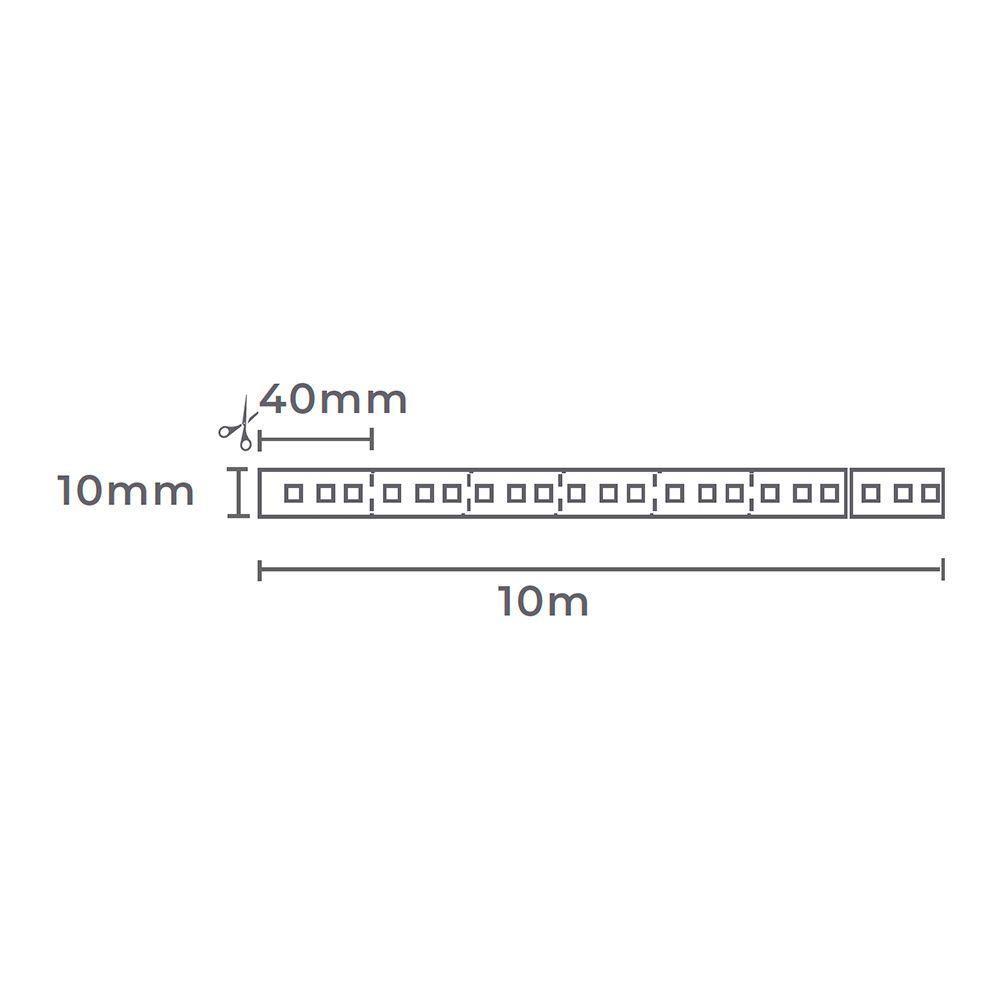 Fita De Led Nordecor Com 10 Metros 156leds-m 14,4w 24v 4000k Luz Neutra 7092 - 2