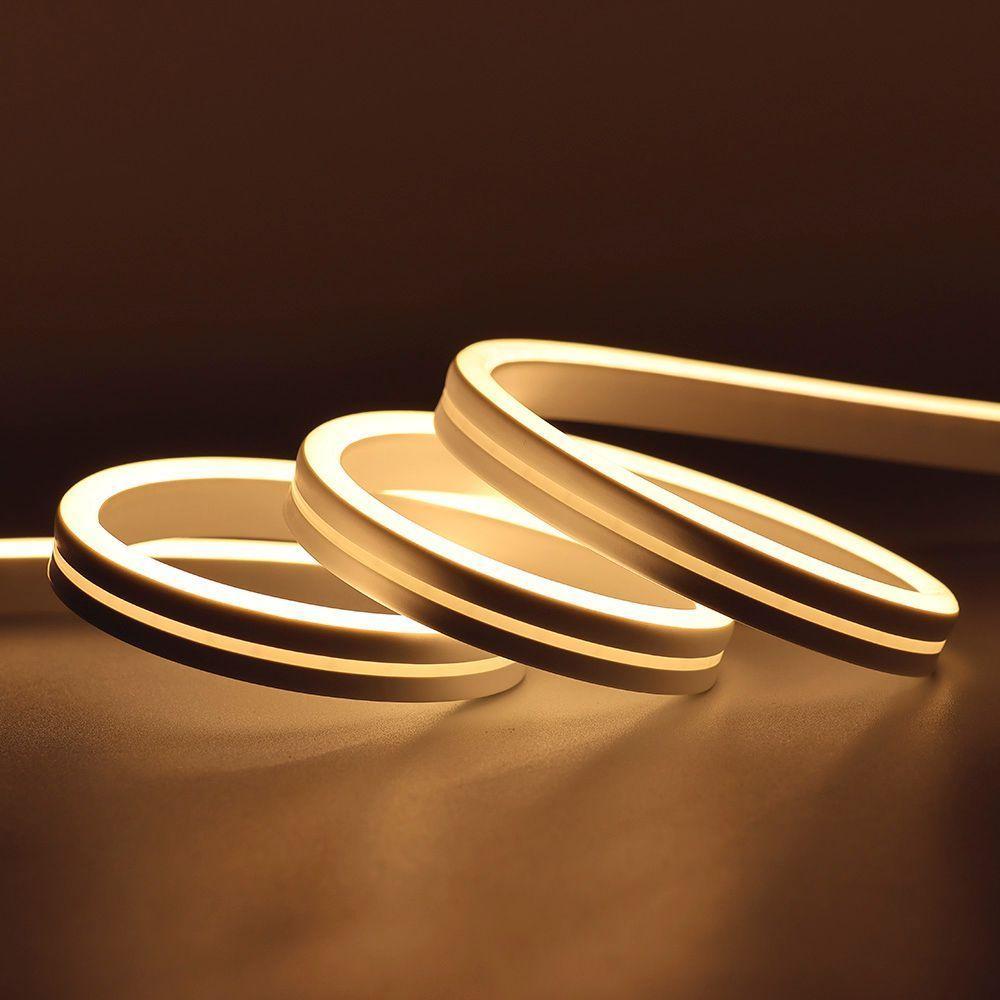 Fita De Led Neon Nordecor Com 50 Metros Ip65 120leds-m 9w 12v 3000k Luz Amarela 7214 - 4