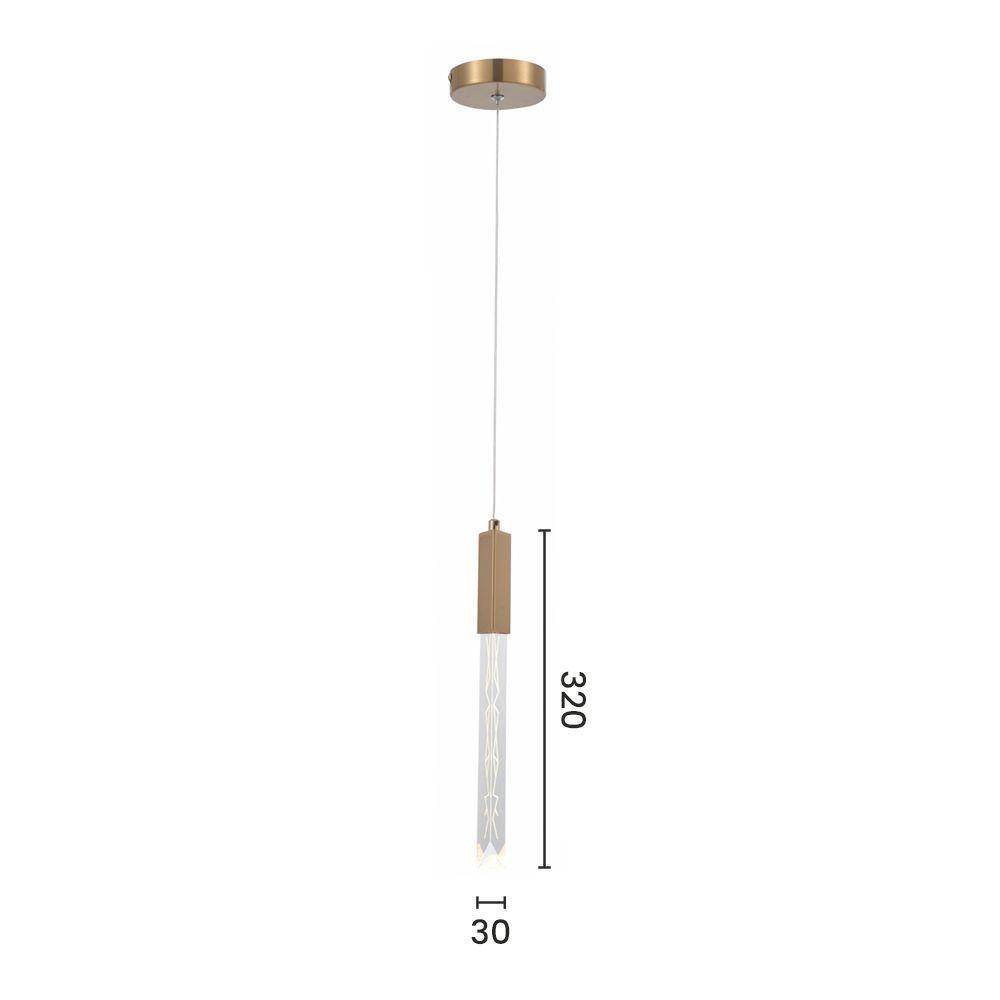 Lustre Pendente Astraled Skat Pt-9117 Dourado Led Bivolt Dourado Pt-9117 - 2