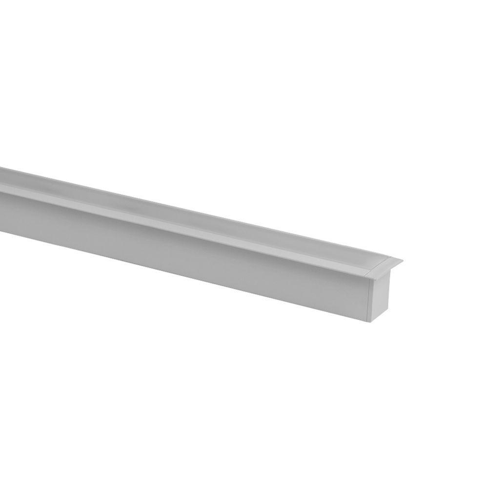 Perfil De Embutir Para Fita Led Blumenau Line Easy 36mm Com 2 Metros Branco Fosco - 1