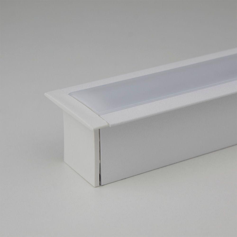 Perfil De Embutir Para Fita Led Blumenau Line Easy 36mm Com 2 Metros Branco Fosco - 3