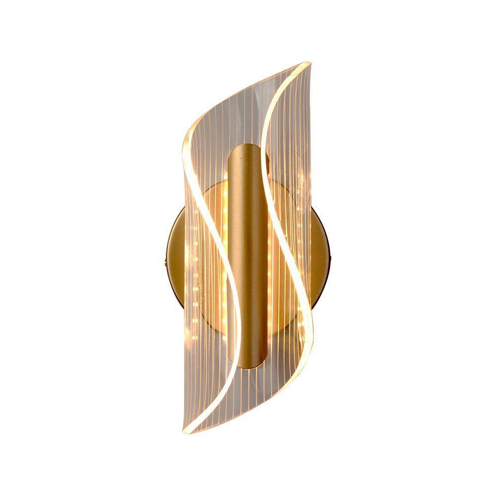 Arandela Nitrolux Ala-002l Dourada Led Bivolt Dourado 6201 - 1