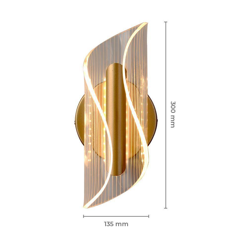 Arandela Nitrolux Ala-002l Dourada Led Bivolt Dourado 6201 - 2