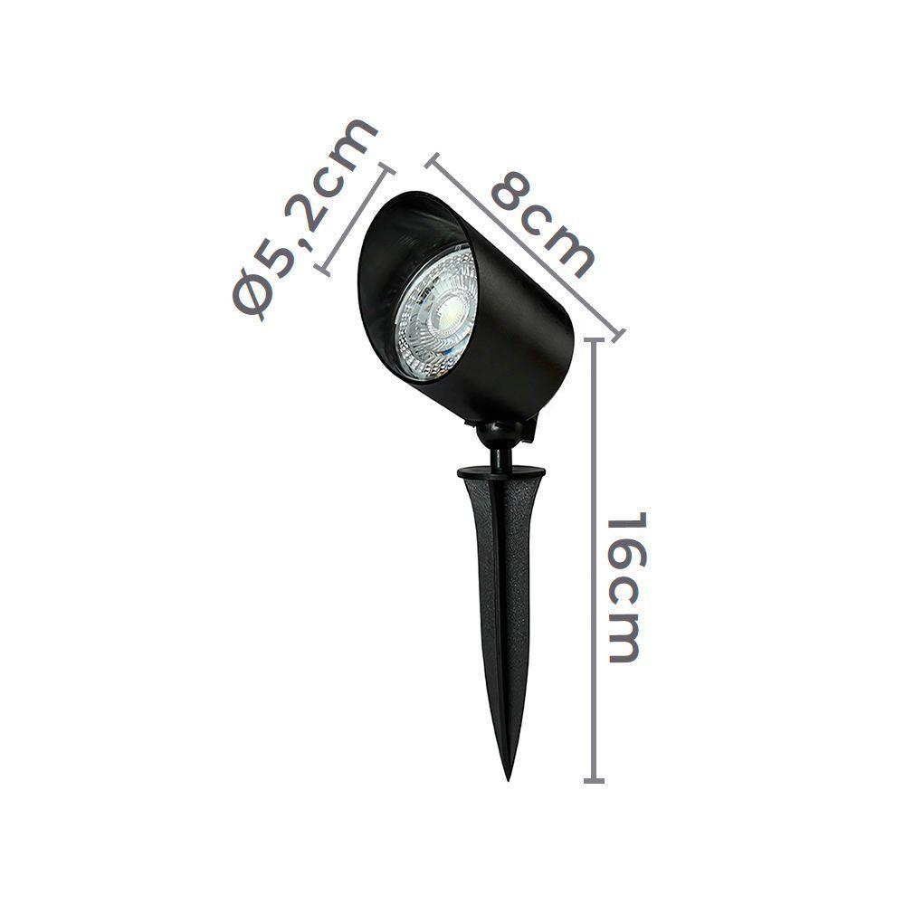 Espeto Para Jardim Nordecor Bez Led 7w Bivolt Preto 6500k Luz Branca 6164 - 2