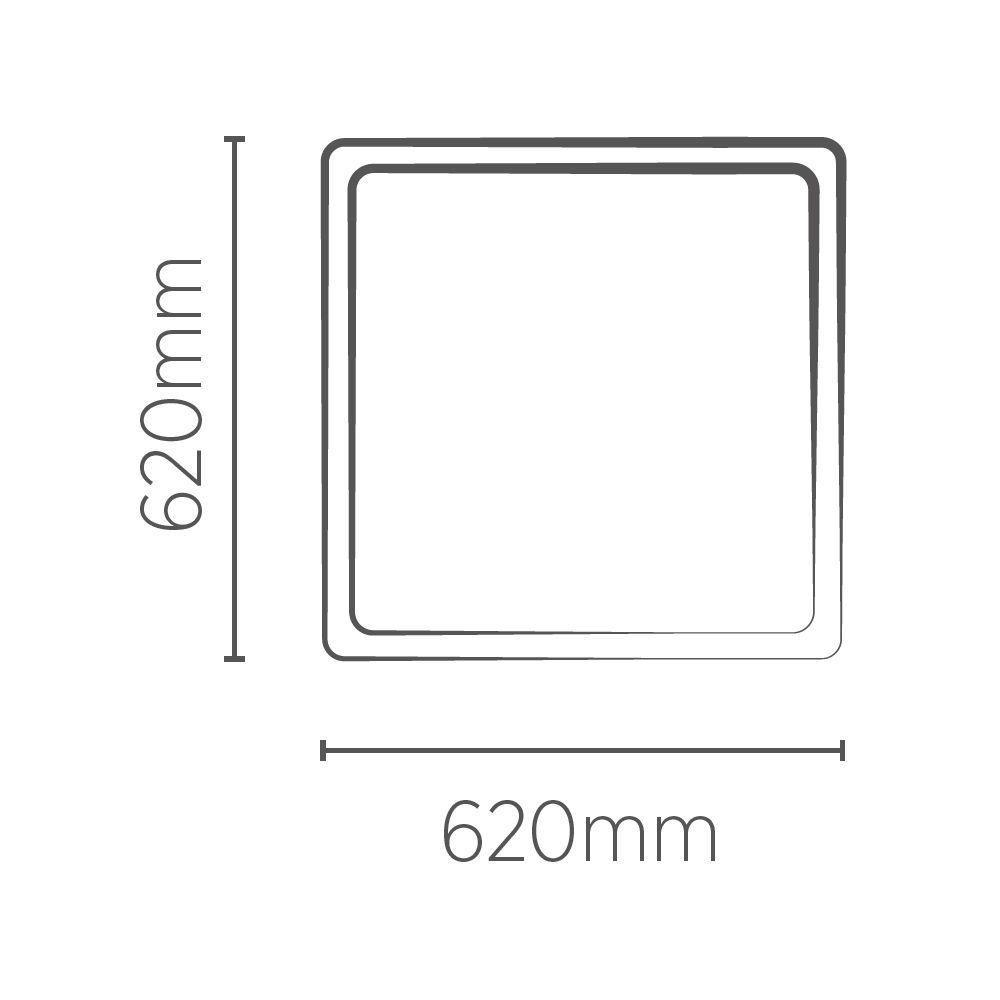 Painel De Led Save Energy Quadrado De Embutir 45w Bivolt Branco 3000k Luz Amarela Se-240.1986 - 2