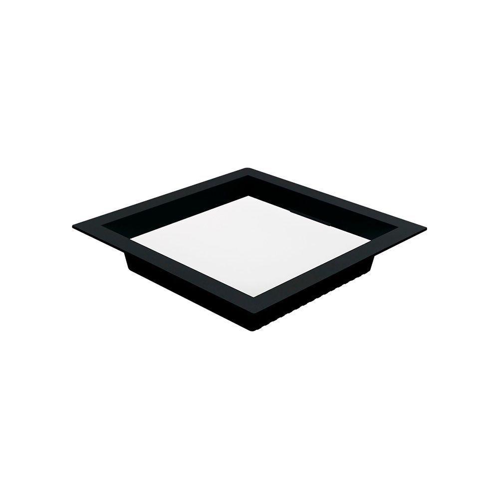 Painel De Led Nordecor Quadrado Kais De Embutir Recuado 18w Bivolt Preto 6500k Luz Branca 4213 - 1