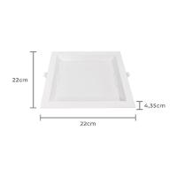 Painel De Led Nordecor Quadrado Kais De Embutir Recuado 18w Bivolt Branco 4000k Luz Neutra 4192 - 2