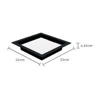 Painel De Led Nordecor Quadrado Kais De Embutir Recuado 18w Bivolt Preto 3000k Luz Amarela 4211 - 2