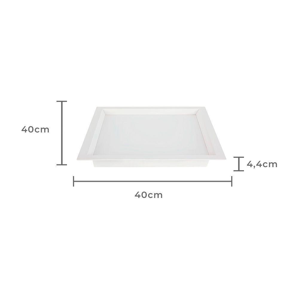 Painel De Led Nordecor Quadrado Kais De Embutir Recuado 36w Bivolt Branco 6500k Luz Branca 4263 - 2