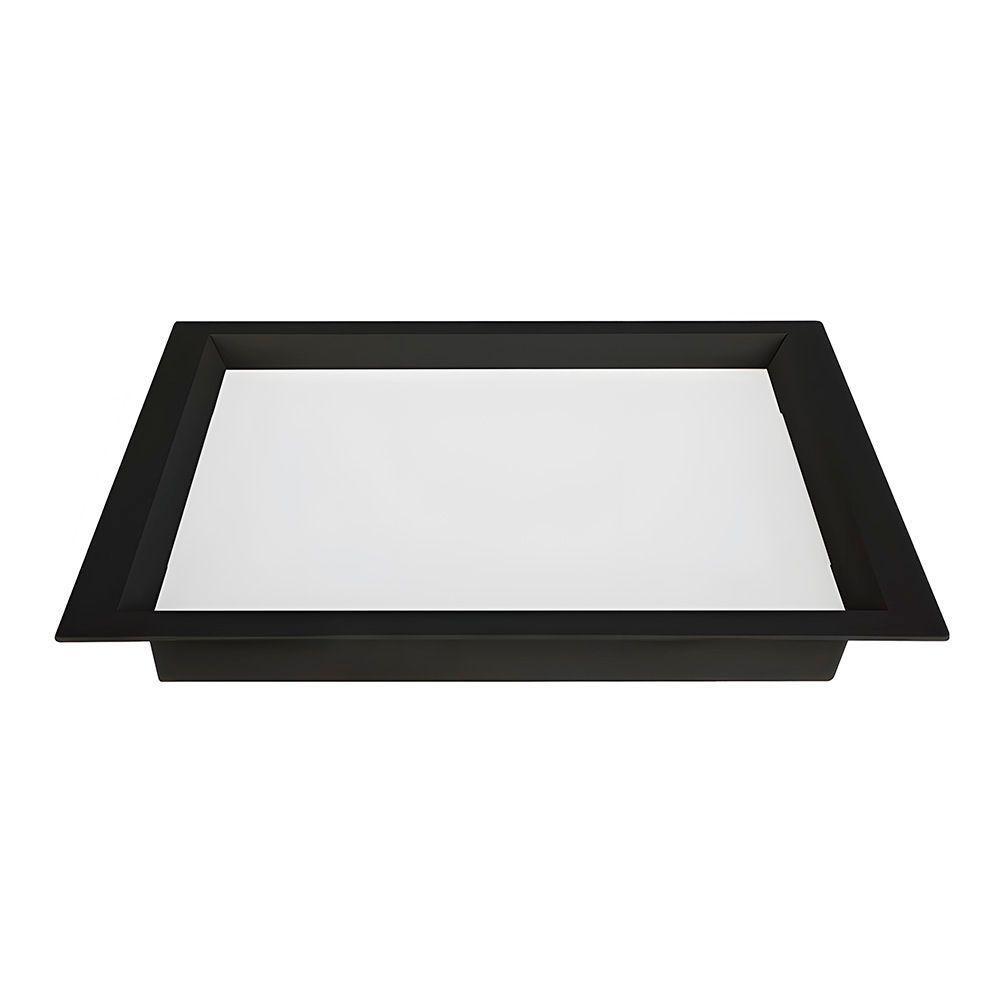 Painel De Led Nordecor Quadrado Kais De Embutir Recuado 36w Bivolt Preto 3000k Luz Amarela 4264 - 1
