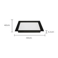 Painel De Led Nordecor Quadrado Kais De Embutir Recuado 36w Bivolt Preto 3000k Luz Amarela 4264 - 2
