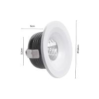 Spot De Embutir Para Móvel Nordecor Elysa Mini Redondo Led 3w Bivolt Branco 3000k Luz Amarela - 2