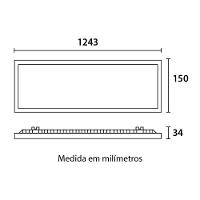 Painel De Led Blumenau Backlight Retangular De Embutir 36w Bivolt 4100k Luz Neutra - 2